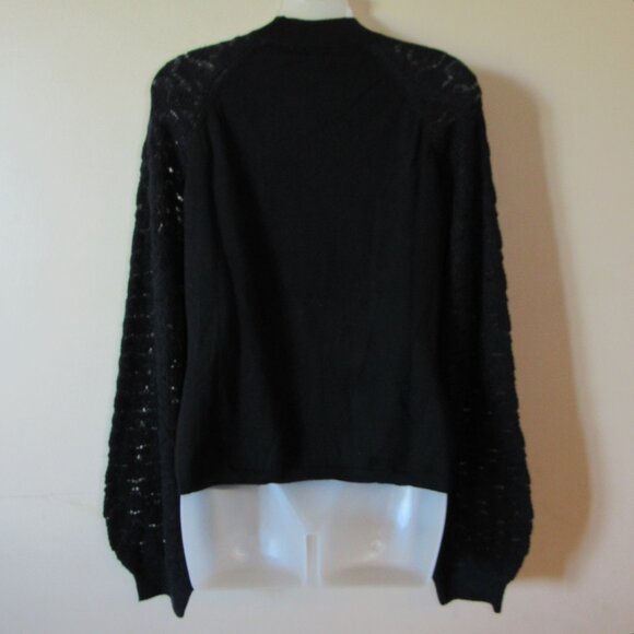 NWT Bebe Sweater Top Choker Cutout Embellished Rhinestone Logo Y2K sz Large - Picture 2 of 5